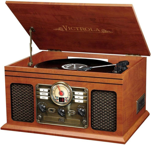 Tocadiscos Victrola Nostalgic 6 En 1 Bluetooth Caoba