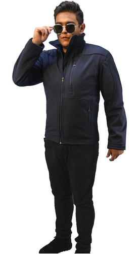 Imagen 5 de 5 de Chamarras Hombre Negra Azul Tactica Militar Neopreno Repele