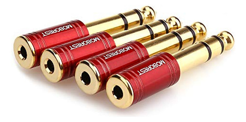 Adaptador De Auriculares Moborest 4pcs 1/4puLG A 3.5mm Trs