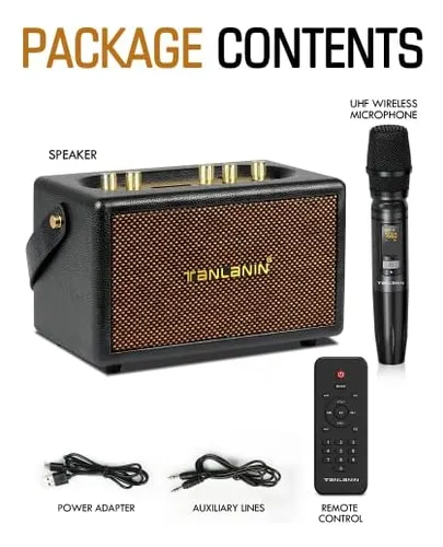 Tanlanin Altavoces Bluetooth Vintage Recargables Portátiles