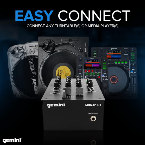 Dj Profesional Bluetooth De 2 Canales Gemini Sound Mxr-01bt.
