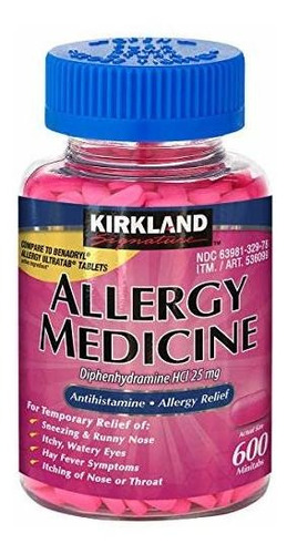 Kirkland Signature Allergy Medicine Difenhidramina Hci 25 Mg