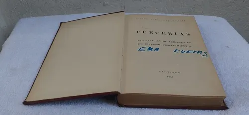 Libro Tercerias De Sergio Rodríguez García Año 1953 (Usado)