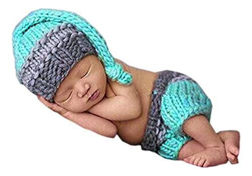 Foto De Bebé Fotografía Prop Crochet Knitted Hat Shor...