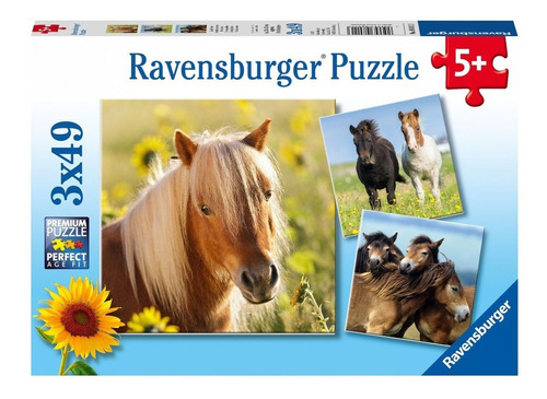 Rompecabezas 3x49 Piezas Queridos Caballos Ravensburger