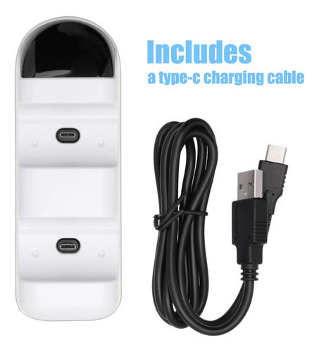 Cargador de doble base compatible con mando PS5 y PlayStation 5, carga rápida