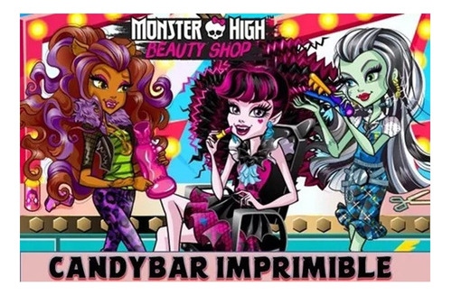 Kit Imprimible Candy Bar Monster High El Mas Completo