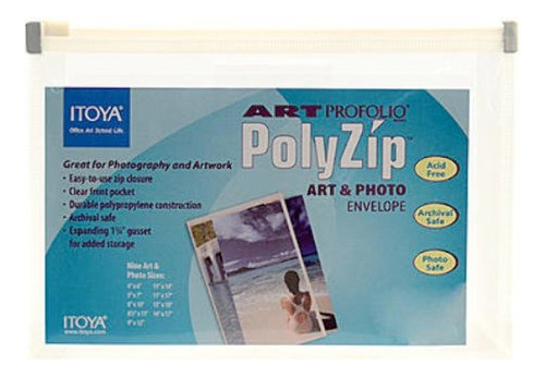 Itoya Art Profolio Polyzip Art & Photo Sobre De 4 Pulgadas X