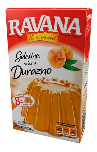 Pack X 36 Unid. Gelatina  Durazno 50 Gr Ravana Gelatinas