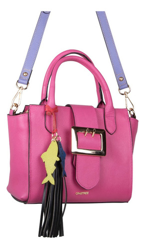 Bolsa Mujer Hombro Crabtree 04 493 Tote En Autentica Piel Color Fucsia