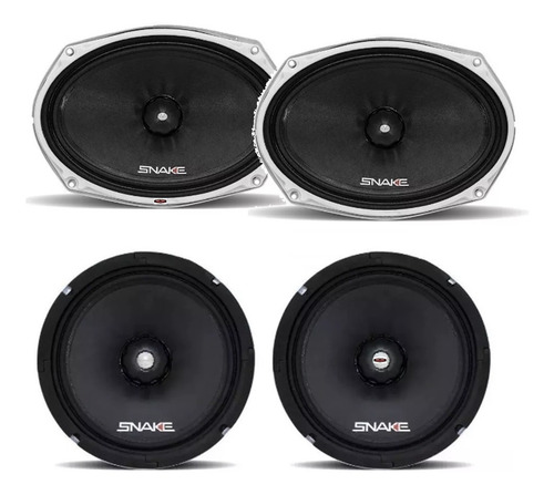 Alto Falante Snake 6 Pol Porta + 6x9 Woofer Tampão 220w Cada