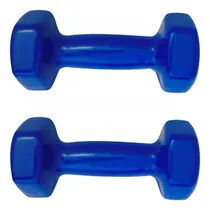 Comprar Par Mancuernas Pesas Hexagonal Vinil De 5lb Azul (2.25 Kg)