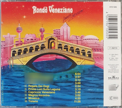 Cd Rondo Veneziano Concerto Futurissimo Impecável Importado