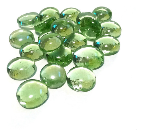 Gemas De Vidrio Verdes X 100 Unid Verde