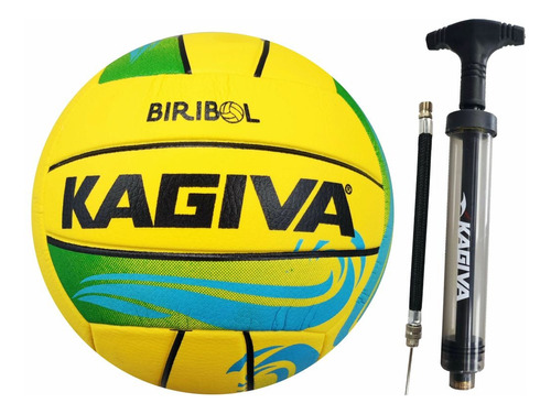 Bola Biribol Kagiva Vôlei Oficial Piscina Mais Inflador C Nf