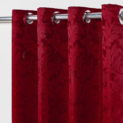 Cortina Jacquard Royal 2,80 M X 2,30 M - Vermelho