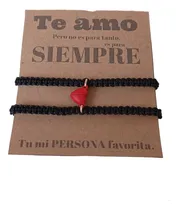 Comprar Pulseras De Pareja Corazón Iman Rojo Novios Amor Pareja 
