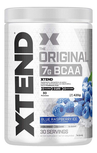Xtend Scivation Bcaa 30 Servicios Sabor Blue Raspberry Ice
