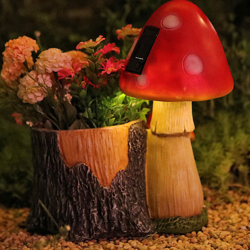 Maceta De Resina Con Forma De Hongo Iluminada, Maceta Para ,