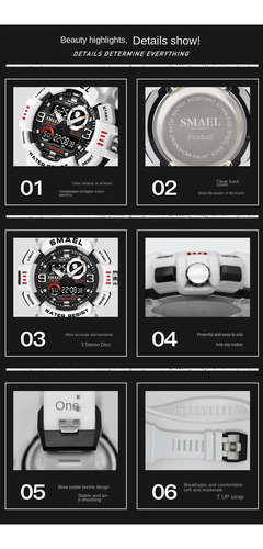 Smael Multi Function Waterproof Luminous Watch