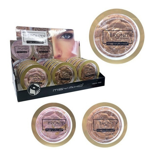 Bronzer Marmoleado Polvo Compacto Forma De Rosa