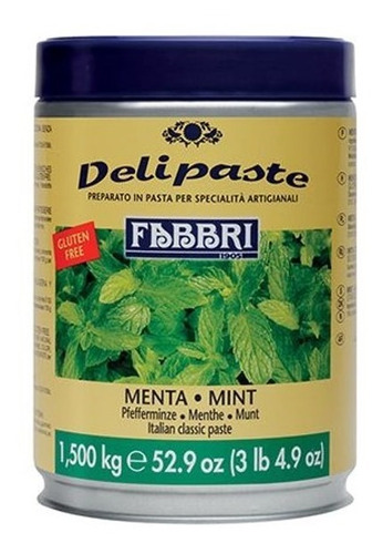 Delipaste Saborizante Fabbri Para Helado Sabor Menta 1.5kg