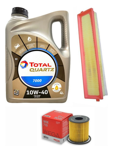 Aceite Total 7000 10w40 + Filtros Peugeot 307 1.6 16v 110cv