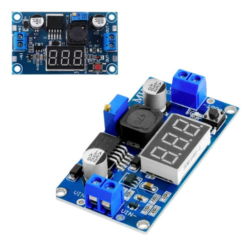 Regulador De Tensão Ajustável Lm2596 Dc Dc Step-down Display