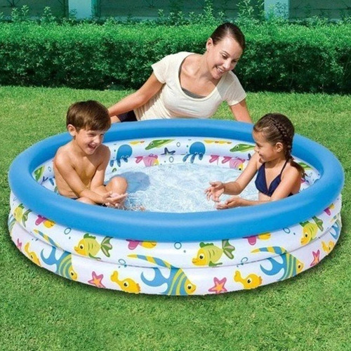 Piscina Infantil Inflável 100 Litros 3 Anéis Redonda Bestway
