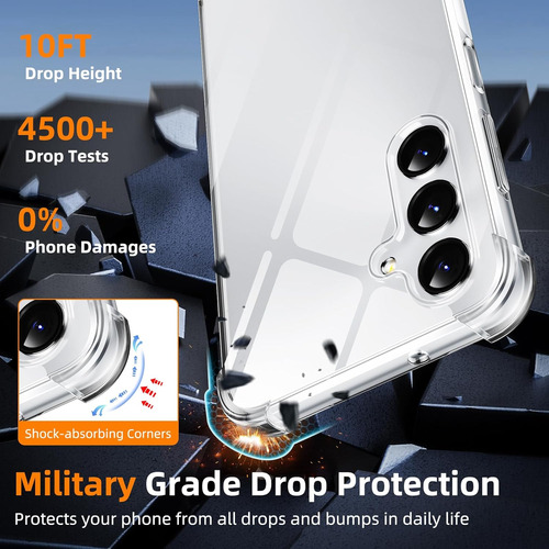 Funda Uso Rudo Silicona Tpu Suave Para Galaxy A05s+mica Transparente Samsung Galaxy A05s