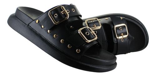 Furor Sandalia Slide Sueco Moda Casual Hebilla Mujer 93025