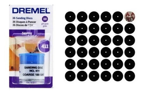 Discos De Lija Dremel 411 19mm 36 Unidades Para Minitorno