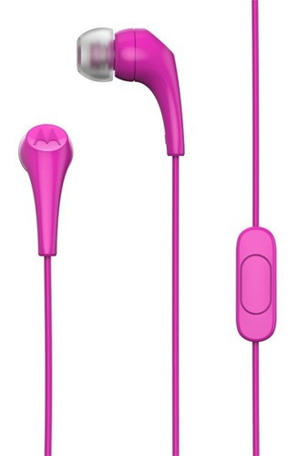 Auriculares Motorola Earbuds 2-s In Ear Manos Libres Mic Color Rosa