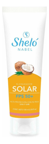 Bloqueador Solar Shelo Nabel Fps 50+ Con Aceite De Coco