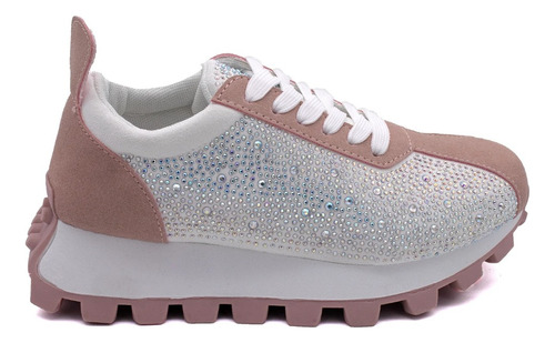 Tenis Sneakers Brillos Casual Mujer Hanna Mx Charlie1 Pink