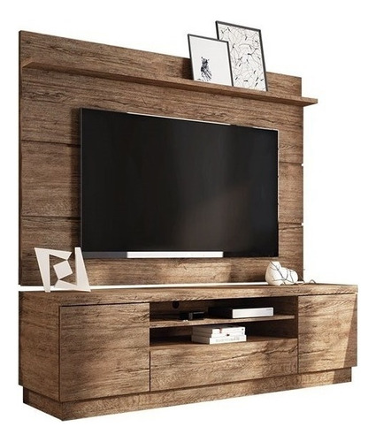 Rack Mesa Tv , Led, Home Mueble Londres - Dormire Color Marrón Claro