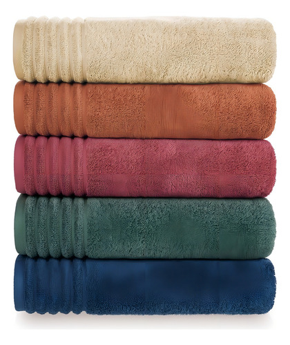 Toalla de baño Trussardi grande, 100% algodón, color imperial, rectangular Trussardi
