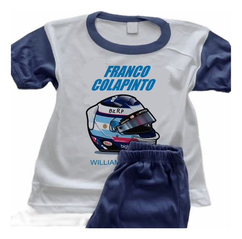 Pijamas Infantiles Colapinto Formula 1 Personalizadas - 6804