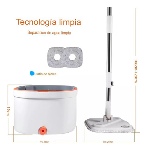 Super Mopa 360 Giratoria Separa Agua Limpia Sucia Automatico