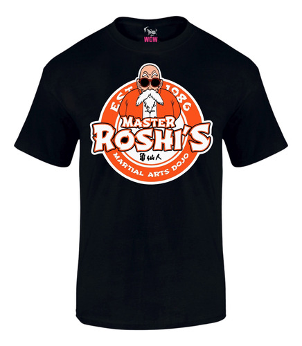 Camiseta Dragon Ball Roshi Series Black Wow