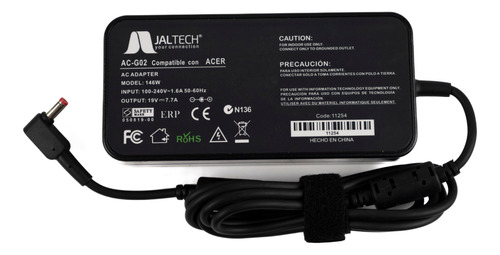 Cargador Acer Gamer Nitro | 19v 7.7a 146w Punta Dc 5.5*1.7 