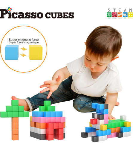 Picassotiles Bloques De Construcción De Cubos Magnéticos, 10