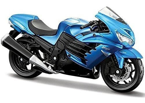 Motocicleta 1/18 Metal Maisto Kawasaki Ninja Zx 14r Cor Azul