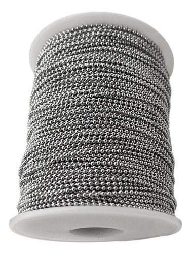 Cadena De De Bolas De Acero Inoxidable De Plata 2.4mm