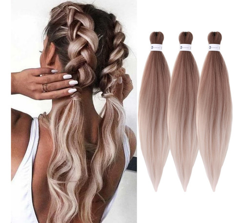 Extensiones De Cabello Trenzado Preestirado De 26 Pulgadas,