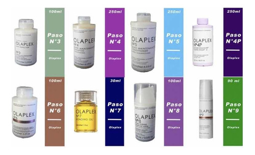 Olaplex Pasos N* 0-3-4-4p-4c-5-6-7-8-9 Envio Gratis