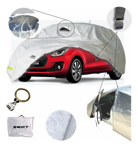Funda Cubierta Lona Cubre Afelpada Suzuki Swift 2018 A 2024