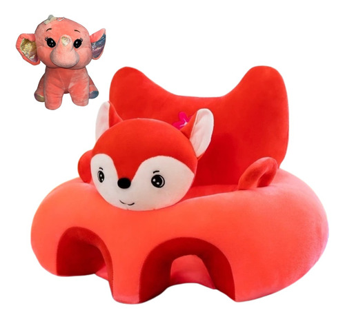 Set Sillón Portátil Zorrita + Elefanta Rosa 25cm.