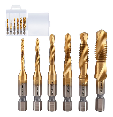 Kit 6 Brocas Macho Fura E Faz Rosca M3 M4 M5 M6 M8 M10