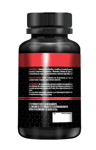Pre Entreno Hq Nutrition Fat Burner Quema Grasa 60 Caps Sin Sabor